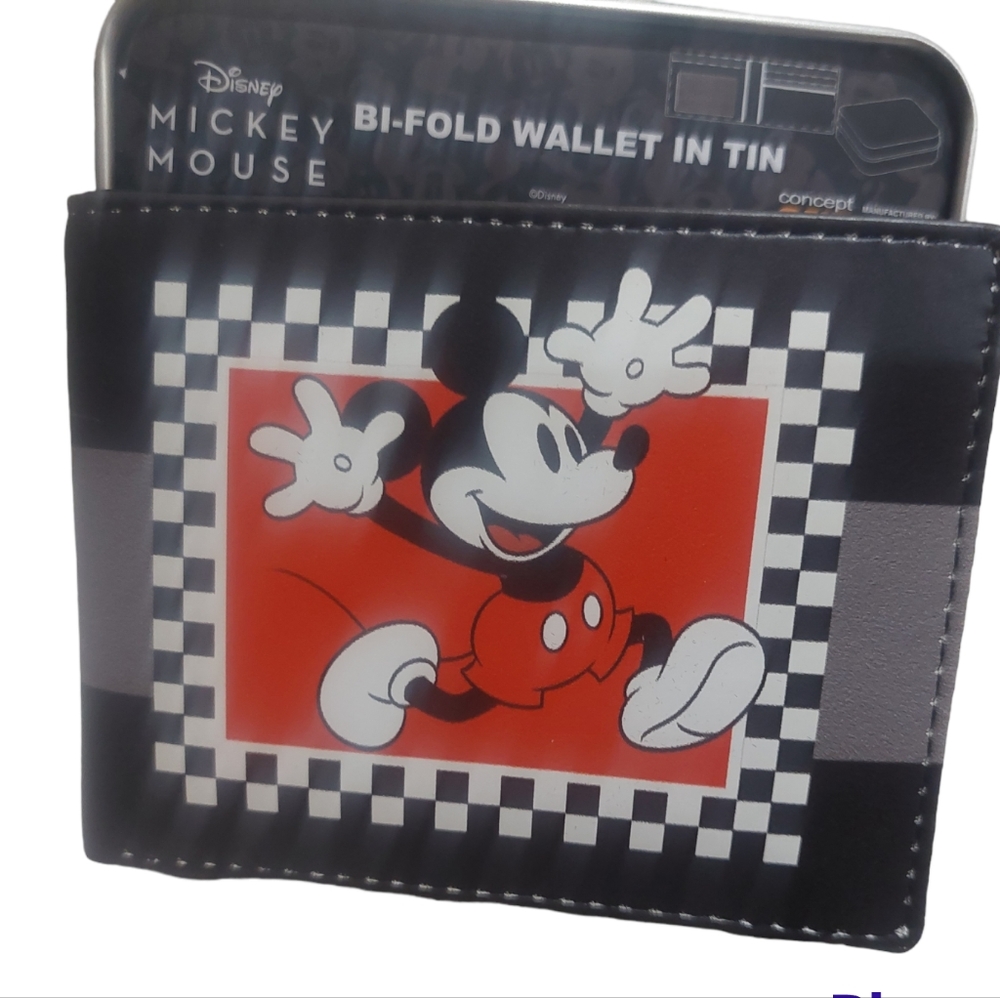 Disney x Concept One Mickey Mouse BiFold Wallet In Decorative Tin - NEW IN BOX